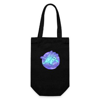 Cute Handpan Turtle - Geschenkbeutel für Flaschen - Schwarz - Vorne