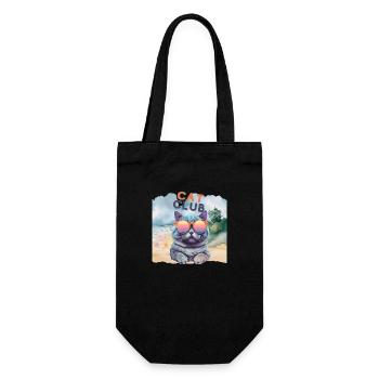 Cat Club - Geschenkbeutel für Flaschen - Schwarz - Vorne
