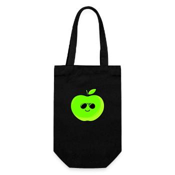 cooler apfel - Geschenkbeutel für Flaschen - Schwarz - Vorne