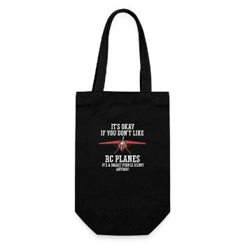 Remote Controlled Airplane Model Airplane - Gift Bag for Bottles - black - Front