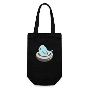 BLUE BIRD NESTING - Geschenkbeutel für Flaschen - Schwarz - Vorne