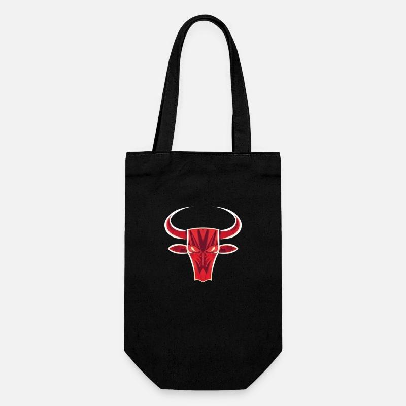 TAUREAU ROUGE AGRESSIF - Sac à bouteille - noir