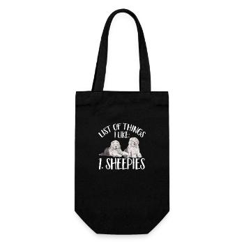 Old English Sheepdog Sheepie Bobtail - Gift Bag for Bottles - black - Front