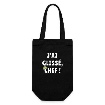 J’ai glissé chef - Sac à bouteille - noir - Devant