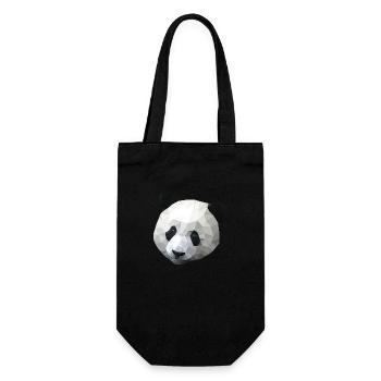 Panda polygon - Gift Bag for Bottles - black - Front