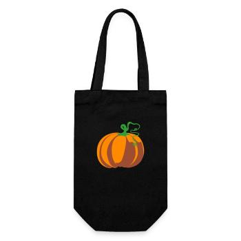 Kürbis - Geschenkbeutel für Flaschen - Schwarz - Vorne