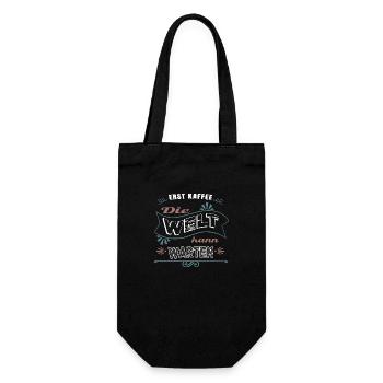 kaffee trinken lustig bday humor kaffeebecher - Geschenkbeutel für Flaschen - Schwarz - Vorne