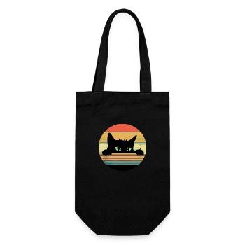 chat - Sac à bouteille - noir - Devant