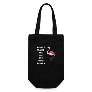 Flamingo Foot Down Funny Design - Gift Bag for Bottles - black - Front