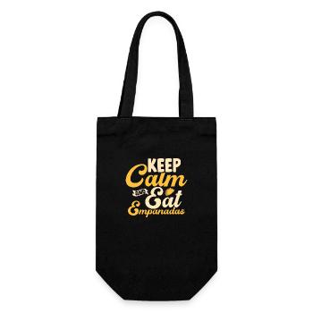 Keep Calm And Eat Empanadas Latin Pastry Food Dess - Geschenkbeutel für Flaschen - Schwarz - Vorne