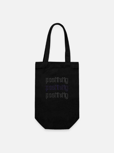 positivity - Geschenkbeutel für Flaschen - Schwarz
