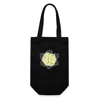 under the tree couples awkward dino present - Gift Bag for Bottles - black - Front