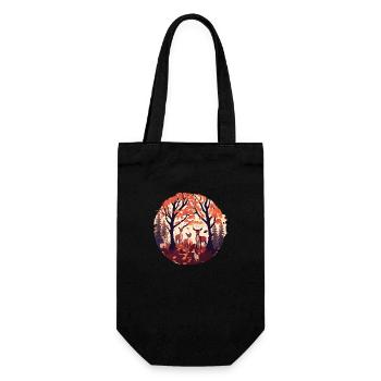 Une famille de cerfs (Collection d’automne #8) - Sac à bouteille - noir - Devant