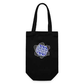 bday spaß protest girl female frauen 2018 woman - Geschenkbeutel für Flaschen - Schwarz - Vorne