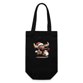 L’orignal Rudolph L’orignal de Noël boit du lait de poule - Sac à bouteille - noir - Devant