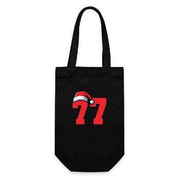 77 Number Christmas - Gift Bag for Bottles - black - Front