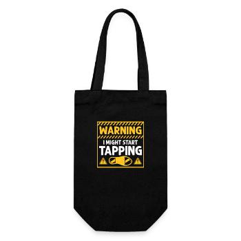Warning I Might Start Tapping Tap Dancer Tap Dance - Geschenkbeutel für Flaschen - Schwarz - Vorne