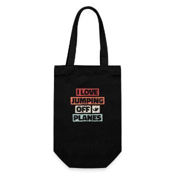 Skydiving Passion Design. Perfect Adrenaline Gift - Gift Bag for Bottles - black - Front
