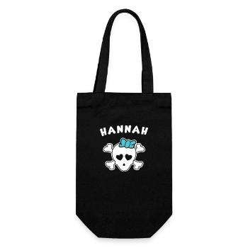 Pirate Hannah Design for Girls and Women - Gift Bag for Bottles - black - Front