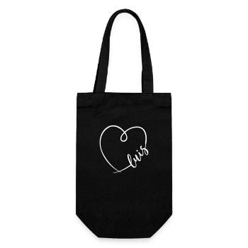 Luis Nom Calligraphie Coeur - Sac à bouteille - noir - Devant