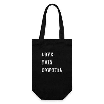 Cowboy, Valentine's Day, Matching Look, Matching Pair - Gift Bag for Bottles - black - Front