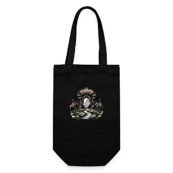 Entrance to the ghostly amusement park - Gift Bag for Bottles - black - Front