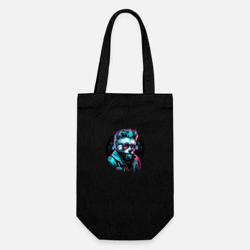 Cyber panda - Gift Bag for Bottles - black