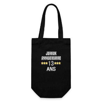 Joyeux Anniversaire 13 Ans - Sac à bouteille - noir - Devant