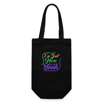 I'm Just Here For The Beads Mardi Gras Carnival - Gift Bag for Bottles - black - Front