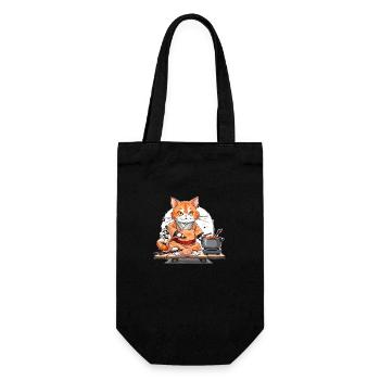 chat sushi 2 - Sac à bouteille - noir - Devant