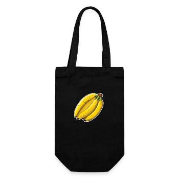 Bananas - Gift Bag for Bottles - black - Front