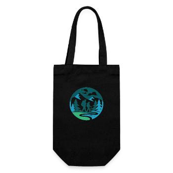 Wandern - Geschenkbeutel für Flaschen - Schwarz - Vorne