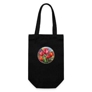 Champ de tulipes - Sac à bouteille - noir - Devant