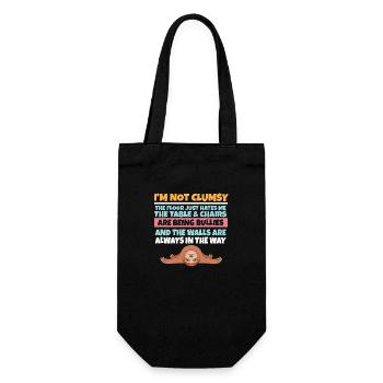 I'm Not Clumsy The Floor Hates Me Foolish Sloth - Gift Bag for Bottles - black - Front