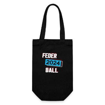 Federball 2024 Federballer Federballspiel Spiel - Geschenkbeutel für Flaschen - Schwarz - Vorne
