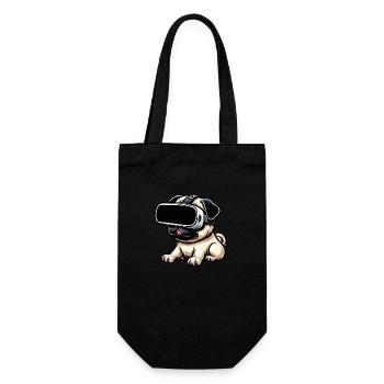 Dog Pug VR Virtual Reality Gamer Gamer Gamer - Gift Bag for Bottles - black - Front