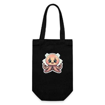Oktopus-Liebhaber - Geschenkbeutel für Flaschen - Schwarz - Vorne