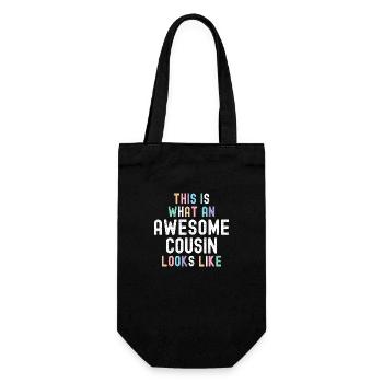 This Is What An Awesome Cousin Looks Like - Best - Gift Bag for Bottles - black - Front