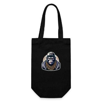 gorille avec chaine en or - Sac à bouteille - noir - Devant