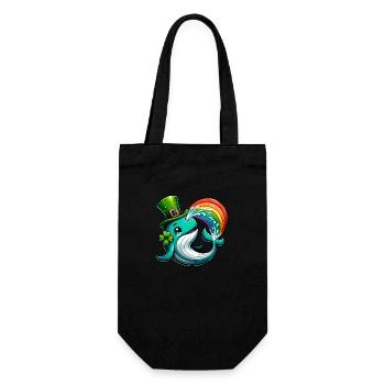 Chemise de bande dessinée de baleine de la Saint-Patrick - Sac à bouteille - noir - Devant