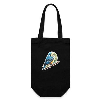 Perruche bleue - Sac à bouteille - noir - Devant
