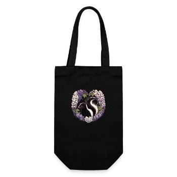 Spring Skunk Lilacs - Gift Bag for Bottles - black - Front