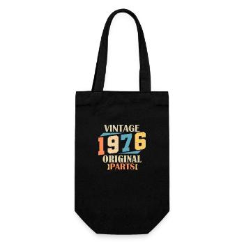 Monat 1976. 1976 Geburtstagsgeschenk. 48 Jahre alt Birt - Geschenkbeutel für Flaschen - Schwarz - Vorne