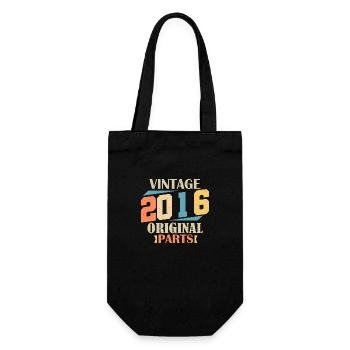 Mois 2016. Cadeau d'anniversaire 2016. 8 ans Birth - Sac à bouteille - noir - Devant