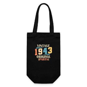 Monat 1943. 1943 Geburtstagsgeschenk. 81 Jahre alt Birt - Geschenkbeutel für Flaschen - Schwarz - Vorne