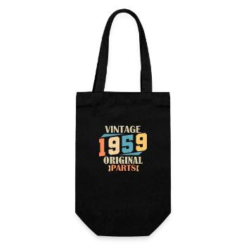 Monat 1959. 1959 Geburtstagsgeschenk. 65 Jahre alt Birt - Geschenkbeutel für Flaschen - Schwarz - Vorne