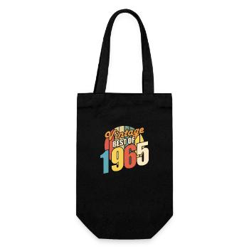 Jahrgang 1965 Best of 1965 - Annif 59 Jahre - Geschenkbeutel für Flaschen - Schwarz - Vorne