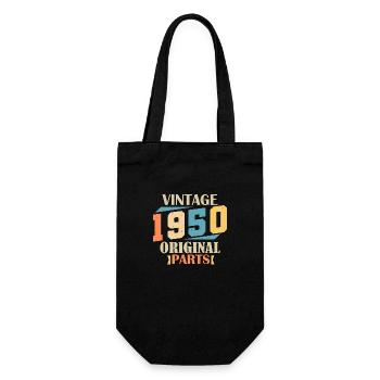 Mois 1950. Cadeau d'anniversaire 1950. 74 ans Birt - Sac à bouteille - noir - Devant