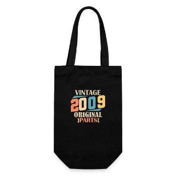 Monat 2009. 2009 Geburtstagsgeschenk. 15 Jahre Birt - Geschenkbeutel für Flaschen - Schwarz - Vorne