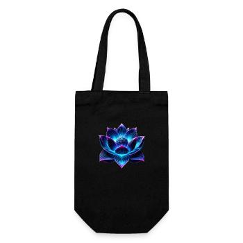 Neon Lotus Flower - Gift Bag for Bottles - black - Front